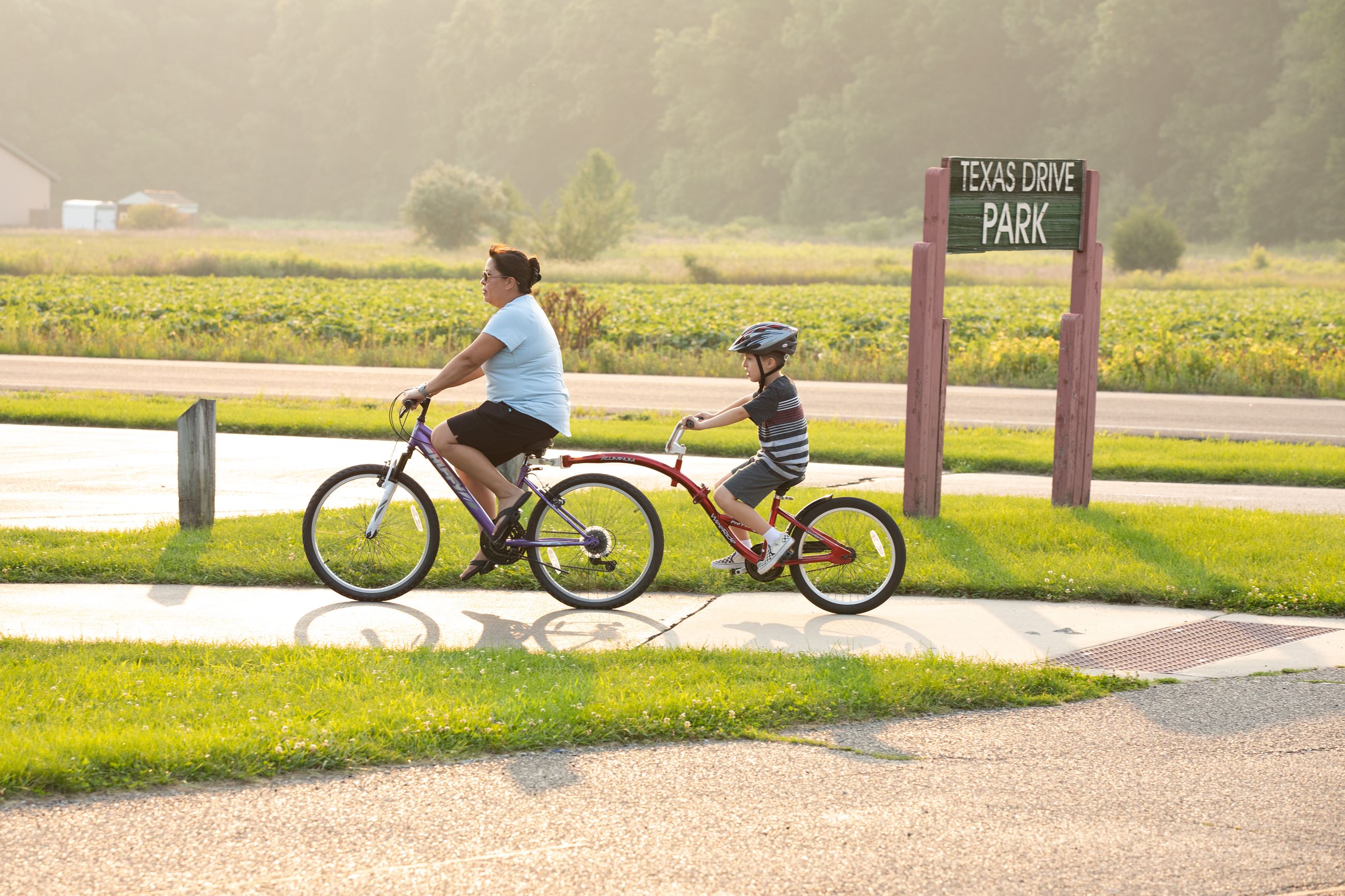 Bicycling in Texas Drive Park